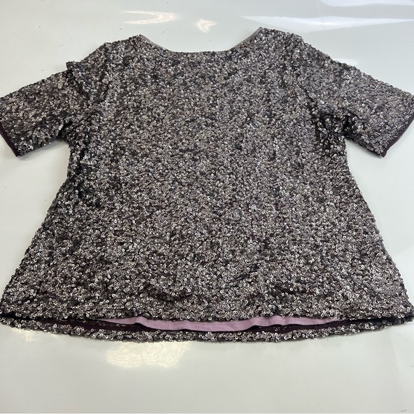 black Label women’s purple sequin top 3 m136-1 - Picture 2 of 4